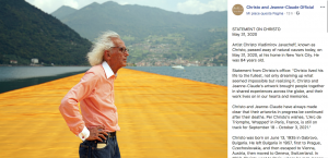 È morto a New York Christo, l’artista di The Floating Piers