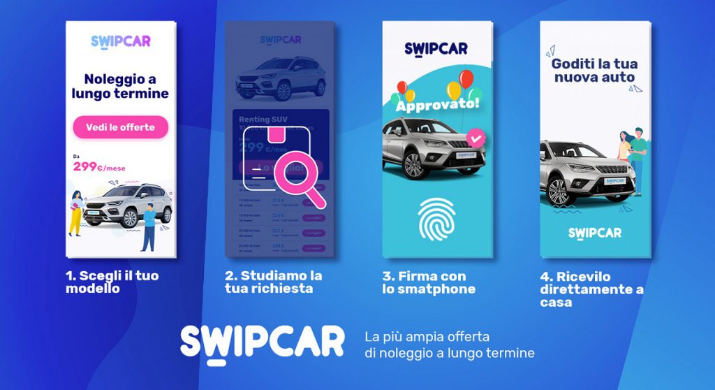 Noleggio auto Swipcar banner Italia