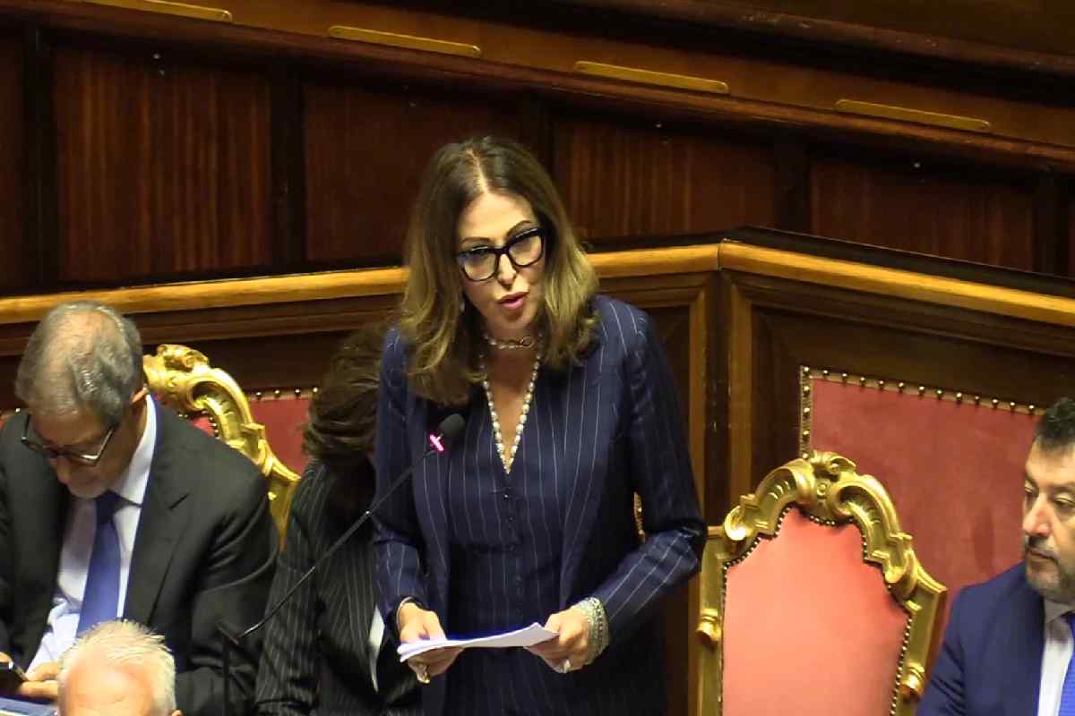 La ministra del Turismo Daniela Santanchè in Senato