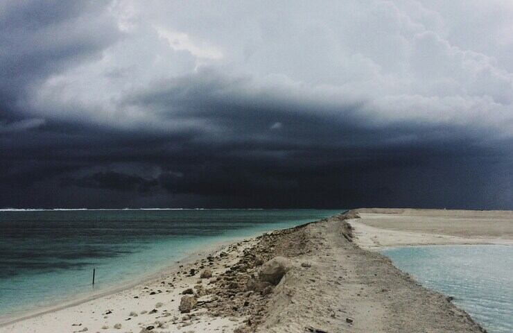 uragano in spiaggia