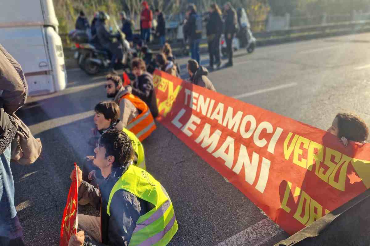 Una protesta di Ultima Generazione