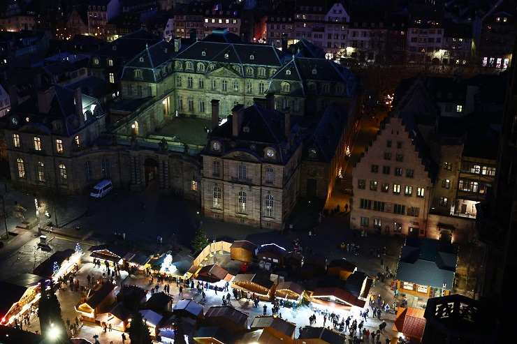 I mercatini di Natale di Strasburgo visti dall'alto