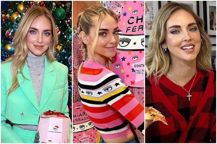 Chiara Ferragni durante i tre spot per il pandoro, l'uovo di Pasqua e la Cocacola