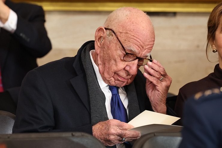 Rupert Murdoch alla cerimonia di insediamento di Donald Trump