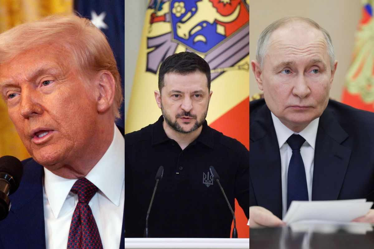 Al vertice a Monaco dovrebbero partecipare funzionari russi e ucraini - Nella foto: Donald Trump, Volodymyr Zelensky e Vladimir Putin