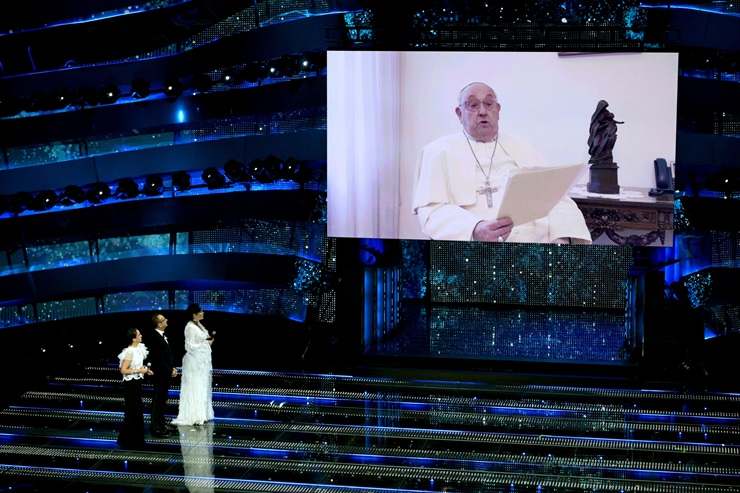 Il videomessaggio del Papa a Sanremo 2025