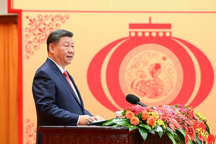 Xi Jinping durante un discorso